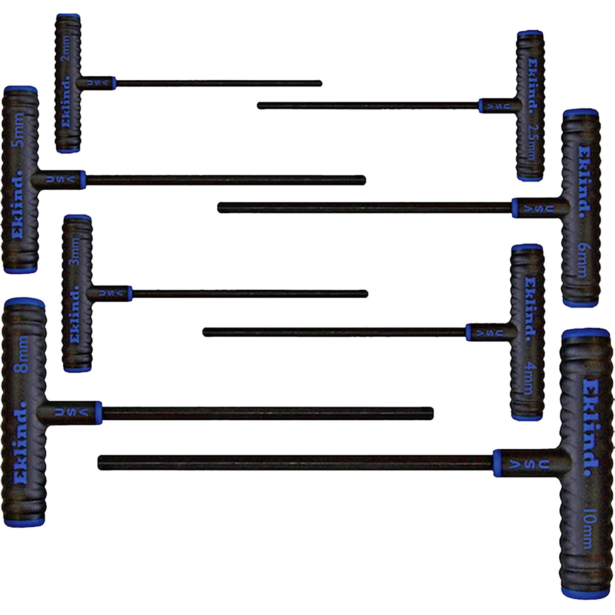 Juego De Llaves Hexagonales Eklind Tool Power-t Handle 8 Piezas Métricas Mm 2-10