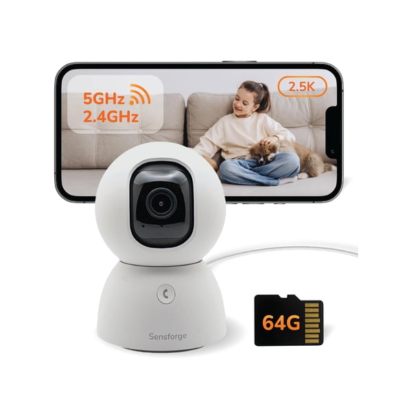 Cámara de seguridad SensForge 2.5K Pan-Tilt 360° WiFi 2-Day Cloud