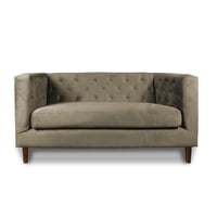 Latam Home - Sofa Brescia 2 C Tela Velvet Vivian Café