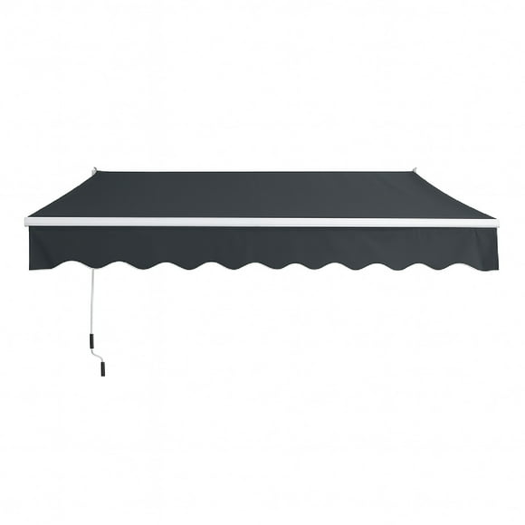 Toldo Retráctil 200x150 Cm Gris Grafito Brazo Manual Para Terraza Vincenzi