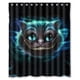 thumbnail image 1 of Cortina de ducha con diseño de gato de Cheshire y piojos en el país de las maravillas, juego de cortinas de baño con ganchos, tamaño 60 x 72 pulgadas, 1 of 3