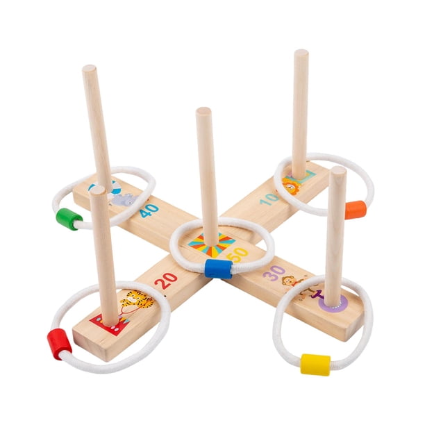 1 Juego De Virola De Madera, Juego De Rompecabezas, Anillo De Juguete, Regalo Montessori Para Cumpleaños
