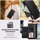 thumbnail image 5 of Funda Billetera Floral en Relieve samsung galaxy A35 5g con Tarjetero y Cremallera Negro, 5 of 5