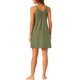 thumbnail image 3 of Camisón sin mangas para mujeres con tirantes anchos elásticos para una relajación y descanso cómodos L Verde, 3 of 6