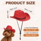 thumbnail image 2 of Sombrero de Vaquero para Perro Uxcell, Mini Sombrero de Vaquero para Mascota con Correa de Barbilla Ajustable, Gorro de Cosplay (Rojo, L), Para Perros y Gatos, 2 of 7