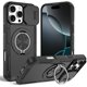 thumbnail image 1 of Funda for iPhone 16 Pro de 6.3 Pulgadas, Cubierta de Cámara Deslizante Incorporada y Soporte Giratorio Anillo de 360 ° Resistente a Golpes Funda Protectora, Negro, for iPhone 16 Pro, 1 of 8