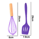 thumbnail image 2 of Juego de 2 mini utensilios de cocina de silicona con mangos de madera., 2 of 5