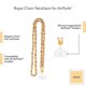 thumbnail image 3 of Collar cadena Steve Madden 66 cm para AirPods en tono dorado, 3 of 3
