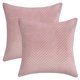 thumbnail image 1 of REGALWOVEN Paquete de 2 fundas de cojín decorativas a rayas para sofá, sala de estar, sofá, rosa 18" x 18", 1 of 6