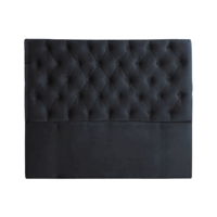 Importclick - Respaldo King Piso Capitone Premiun 180X140 Cm Negro Felpa