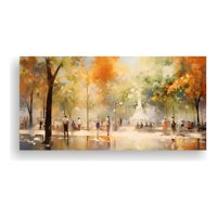 Genérico - Cuadro Abstracto Flores Comedor 100X50 Cm