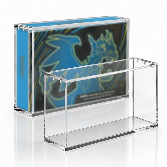 Caja acrílica de exhibición Coolbyl 37 × 9 × 22 cm con tapa magnética UPC