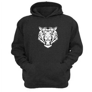 Genérico - Polerón Canguro Tigre Gris Oscuro Talla Xl Unisex