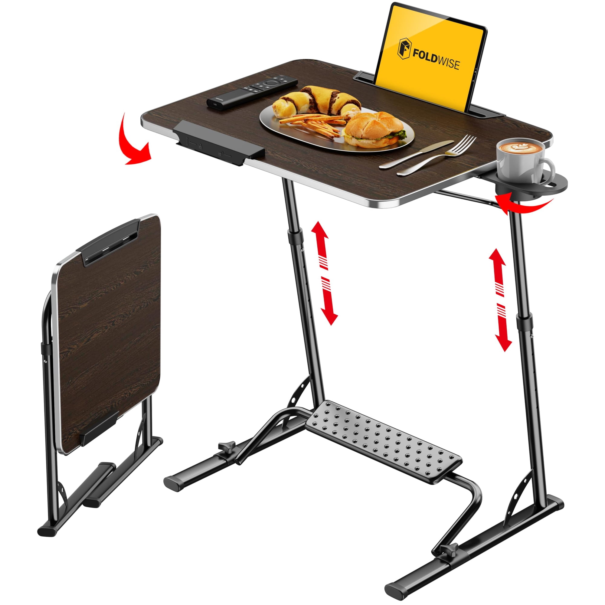 Mesa Plegable Para Tv Foldwise Mejorada, Extra Grande Y Resistente