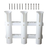 Magideal - Soporte Para Caña De Pescar De 3 Líneas, Soporte Para Caña De Pescar, Equipo De Pesca Ligero, Soporte Para Herramientas De Aparejos De Pesca, Estante Blanco