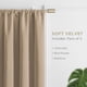 thumbnail image 3 of Cortinas Joydeco de Terciopelo Marrón Toffee 213x213cm 2 Paneles, 3 of 8