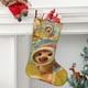 thumbnail image 2 of Pookoo Tema: Calcetines de Navidad, fino lino blanco para colgar en escaleras y chimenea, decoración navideña para el hogar, regalo de Navidad. 45cm × 32cm, 2 of 5