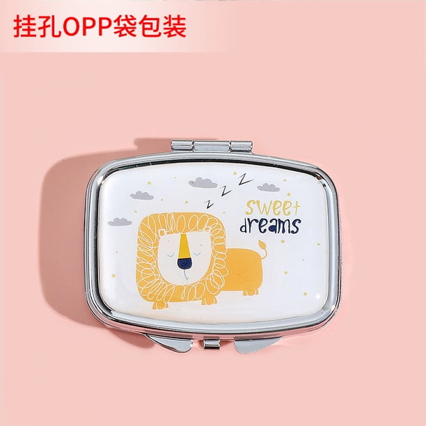 Personal health care mini metal jewelry small square rounded glue small medicine box storage box medicine box medicine divider