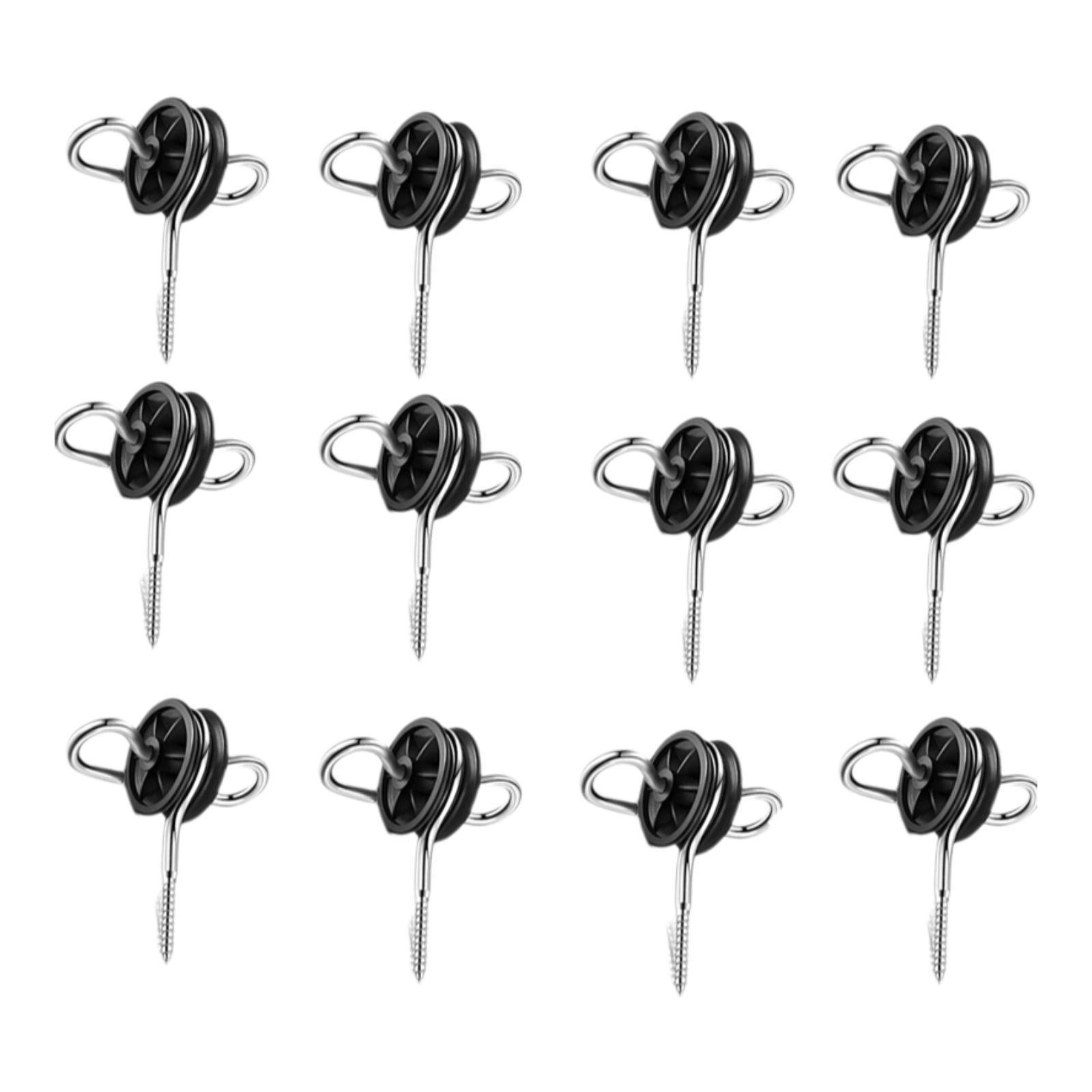 Ioensy - 12 Anclajes Para Manijas De Puertas De Cercas Eléctricas, Postes De Madera Para Puertas De Cercas Eléctricas.