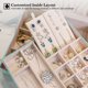 thumbnail image 3 of Organizador de joyas ProCase de 2 niveles, grande, de cuero, 3 of 7