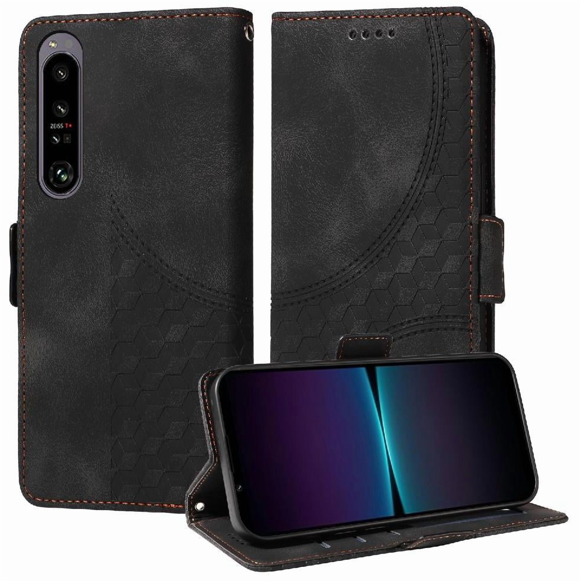 Carcasa Foxdock Sony Xperia 1 Iv De Cuero Pu, Diseño Acolchado Clásico, Protección Contra Caídas Y Rayones