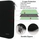 thumbnail image 3 of Funda para portátil Naukay de neopreno de 15.6 pulgadas, negra, 3 of 7