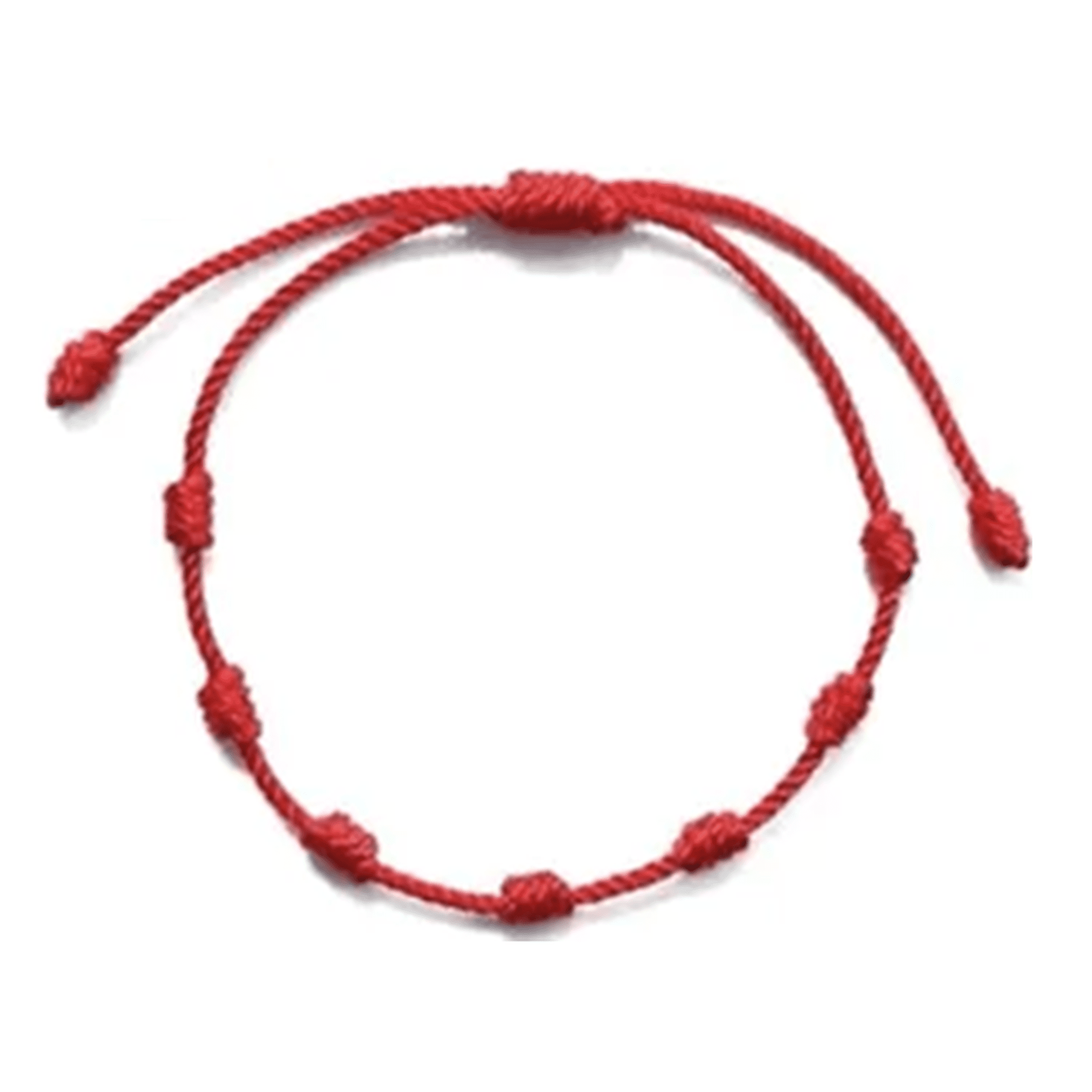 Genérico - Pack 2 Pulseras Hilo Rojo 7 Nudos Protección