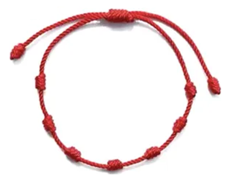 Genérico - Pack 2 Pulseras Hilo Rojo 7 Nudos Protección