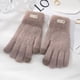 thumbnail image 2 of Guantes De Lana De Punto De Invierno Para Mujeres Estudiantes Ciclismo Guantes Gruesos Cálidos De Doble Pantalla Táctil, 2 of 5