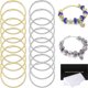 thumbnail image 1 of Pulsera Charm ZYEHXED 16 piezas 6,5 pulgadas de cable torcido dorado y plateado, 1 of 3