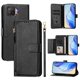 thumbnail image 1 of Funda tipo libro para OPPO F17 con bolsillo con cremallera, cierre magnético, 7 ranuras para tarjetas y correa para la muñeca., 1 of 6