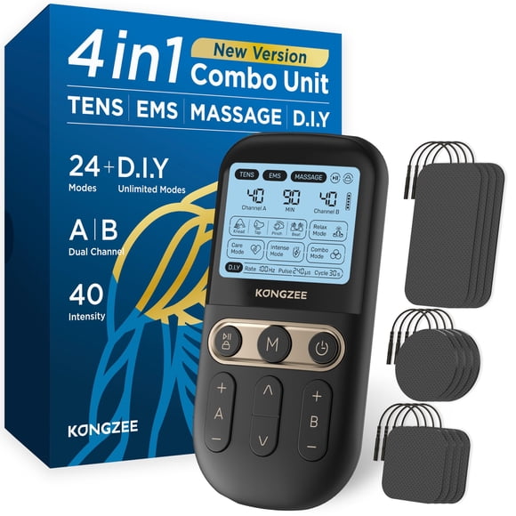 Unidad TENS, EMS y estimulador muscular de masaje Kongzee AS9026