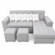 thumbnail image 1 of Sofa Seccional L 3 Cuerpos + 2 Puff Gris claro Lino, 1 of 2