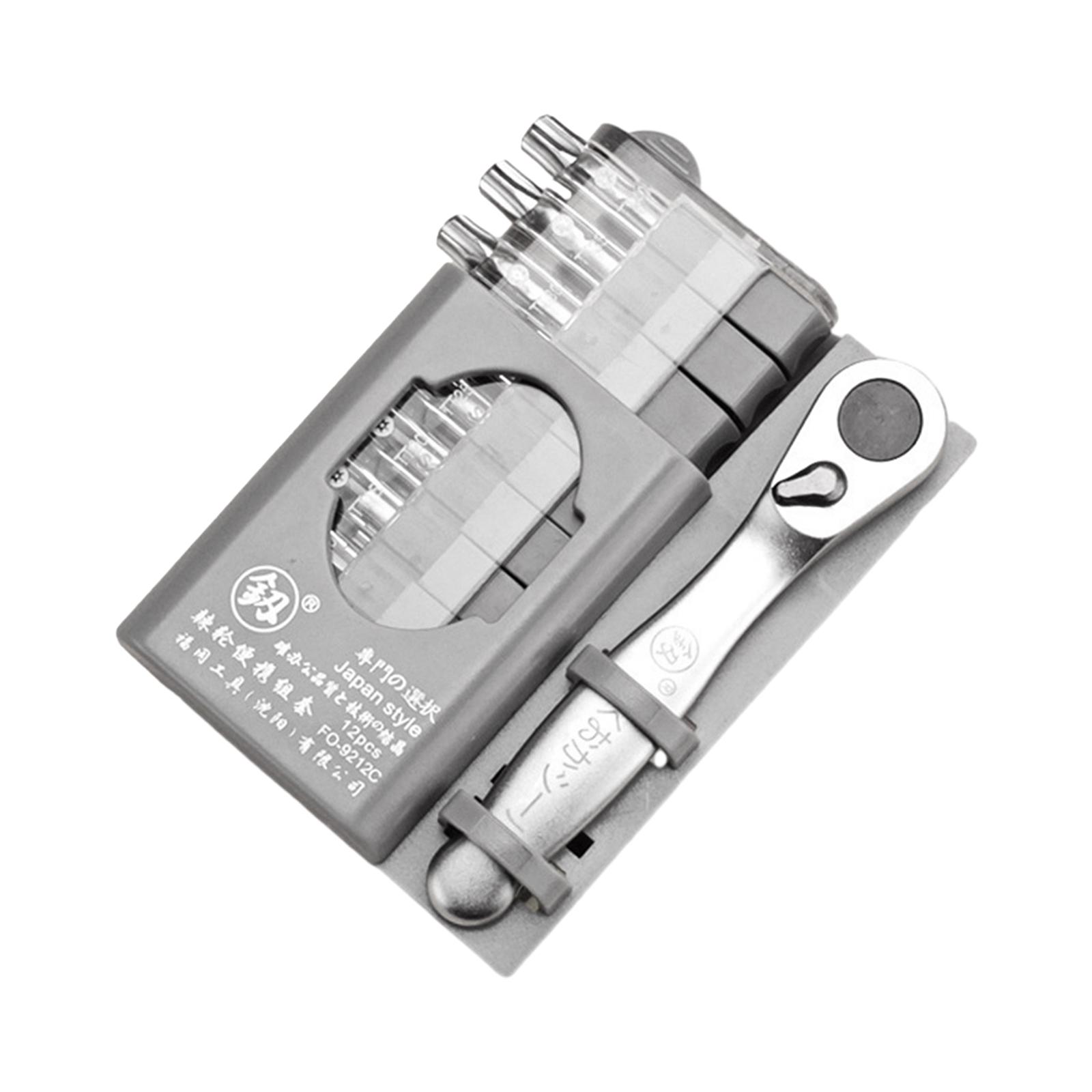 Ioensy - Juego De Puntas De Llave De Trinquete 12 En 1 Para Entusiastas De La Electrónica Estilo C