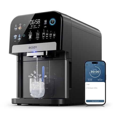 Dispensador De Hielos Ecozy Nugget Smart 2 En 1 33 Lbs/Día