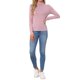 thumbnail image 2 of INSPIRE CHIC Camiseta de Cuello Alto de Manga Larga para Mujer, Camiseta Básica Ajustada de Viscosa Suave, Camiseta de Punto Elástica para Capas, Pequeña Rosa, 2 of 6