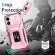 thumbnail image 3 of Funda Armada para iPhone 16 con Tapa Deslizante y Soporte Magnético Giratorio Rosa, 3 of 5