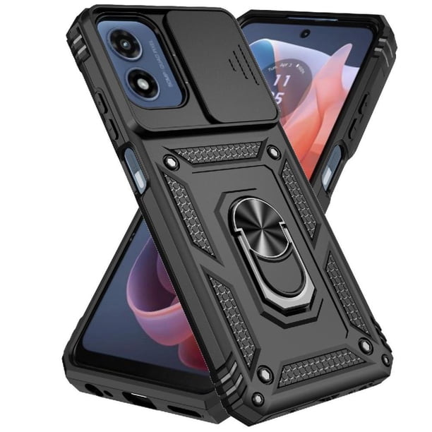 Estuche GANGXUN para Motorola Moto G Play 5G 2024, soporte giratorio 360°, estilo mecánico y magnético