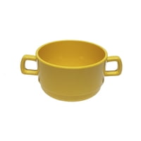 Gastroplast - Set De 4 Tazón Consomé Policarbonato Amarillo 300 Ml