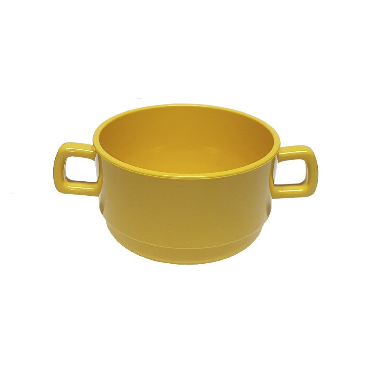 Gastroplast - Set De 4 Tazón Consomé Policarbonato Amarillo 300 Ml