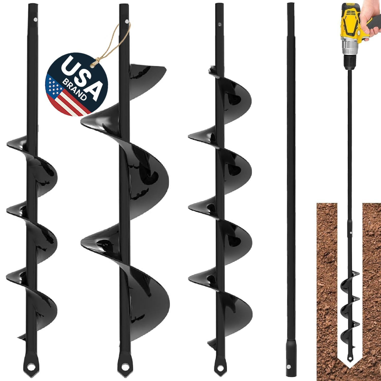 Juego De Brocas Tipo Barrena K-brands Para Plantar Con Extensión, Paquete De 3