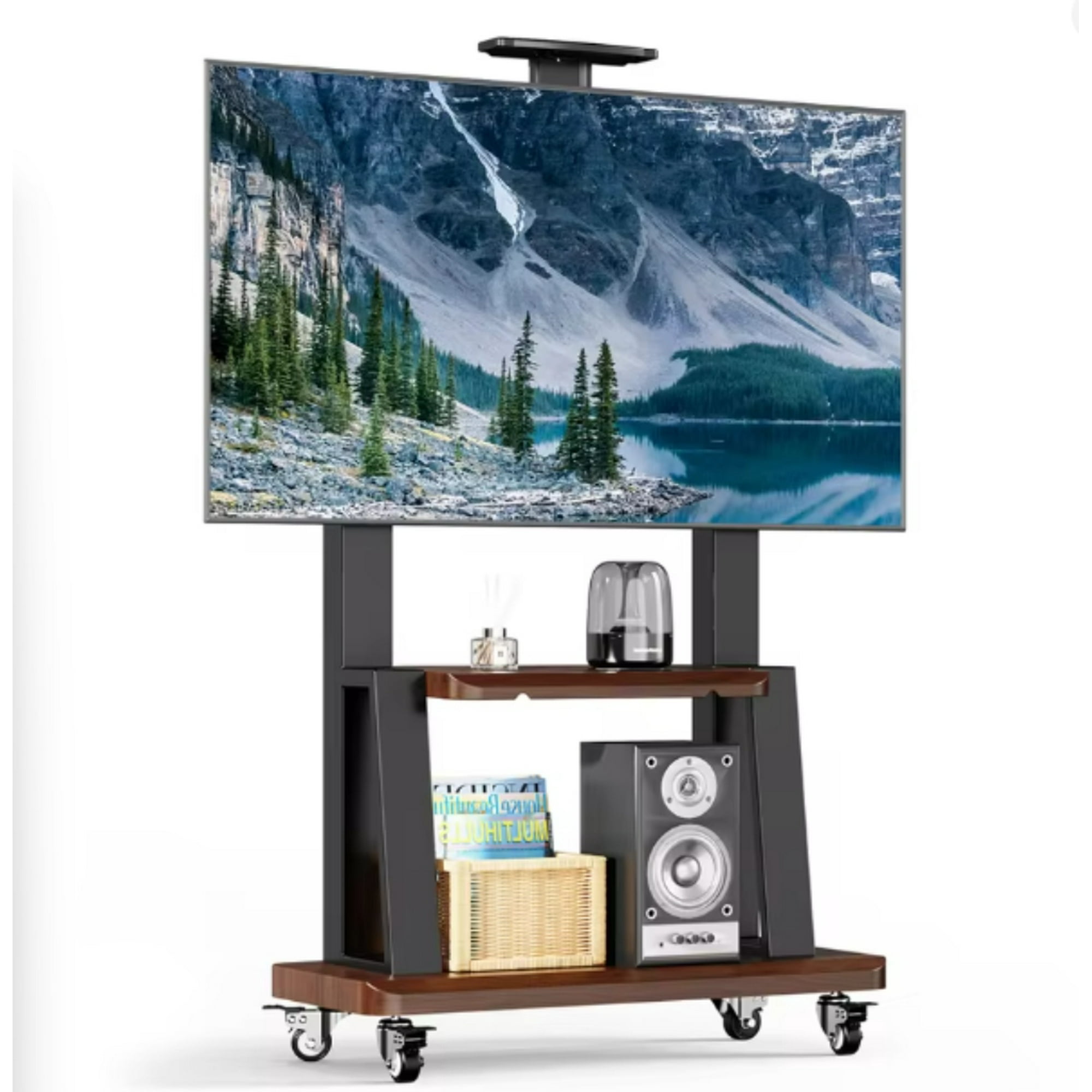 Genérico - Soporte De Tv Móvil Con Ruedas 32"-75" Y Estantes Ajustables