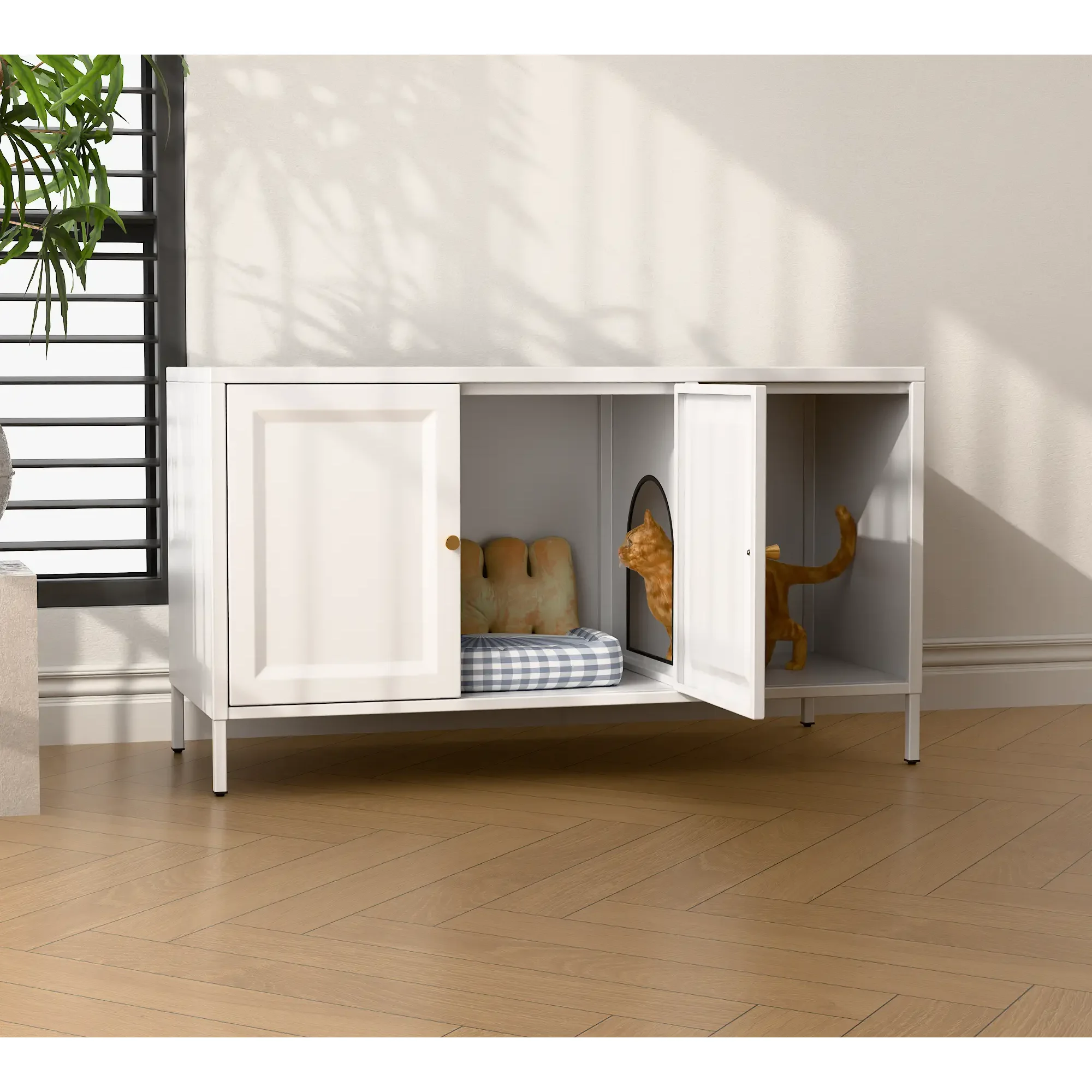 Recilock - Armario Bajo Para Mascotas 2 Puertas - Linea White Pc-4