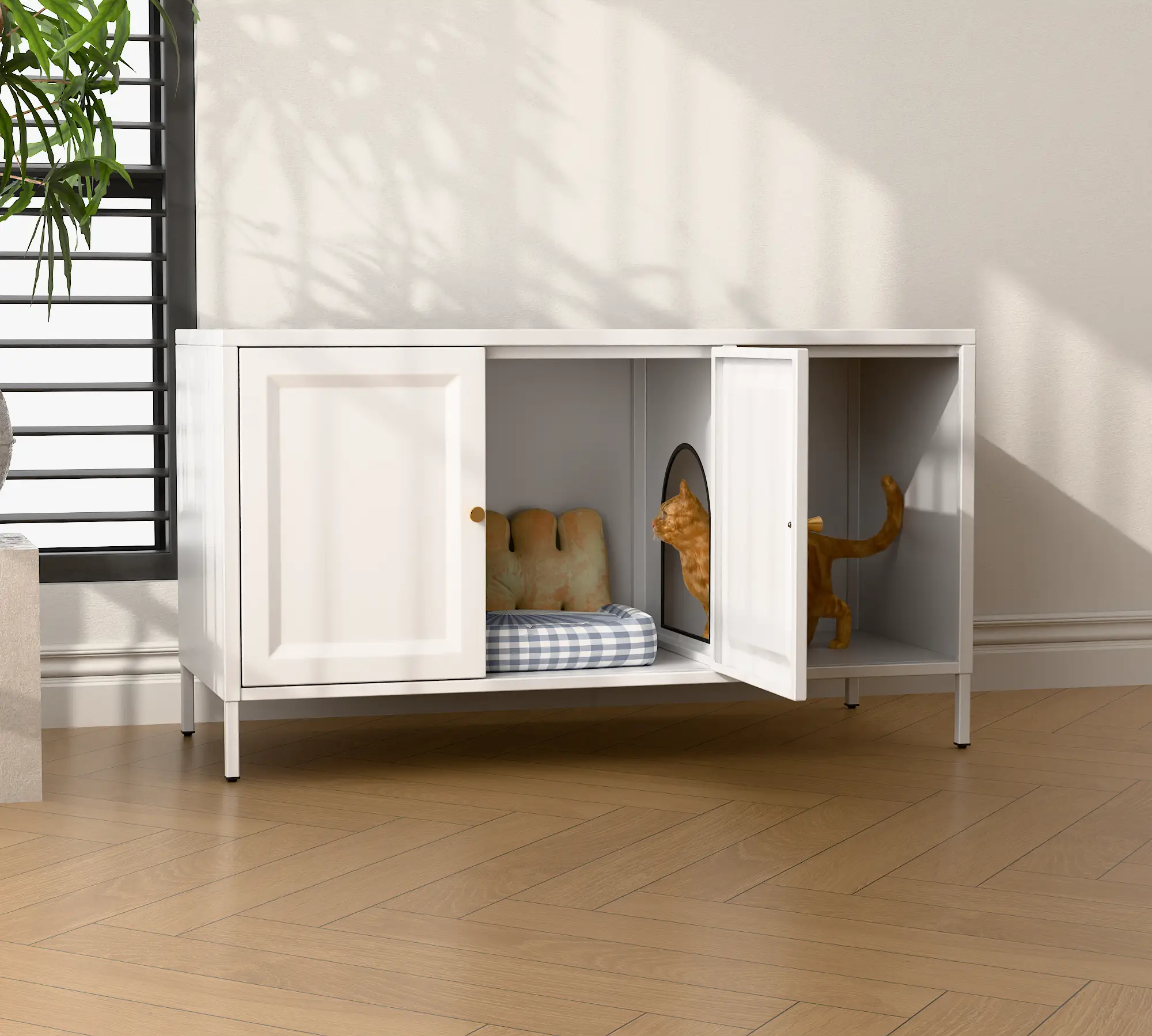 Recilock - Armario Bajo Para Mascotas 2 Puertas - Linea White Pc-4