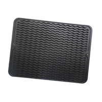 Magideal - Estera De Secado Hecha De, Fácil De Limpiar, Estera Para Fregadero, Estera Para Encimera Para Cajón De Refrigerador, Revestimiento De Cajón, Refrigera Negro