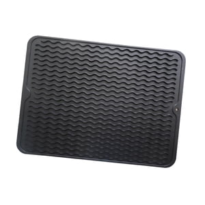Magideal - Estera De Secado Hecha De, Fácil De Limpiar, Estera Para Fregadero, Estera Para Encimera Para Cajón De Refrigerador, Revestimiento De Cajón, Refrigera Negro