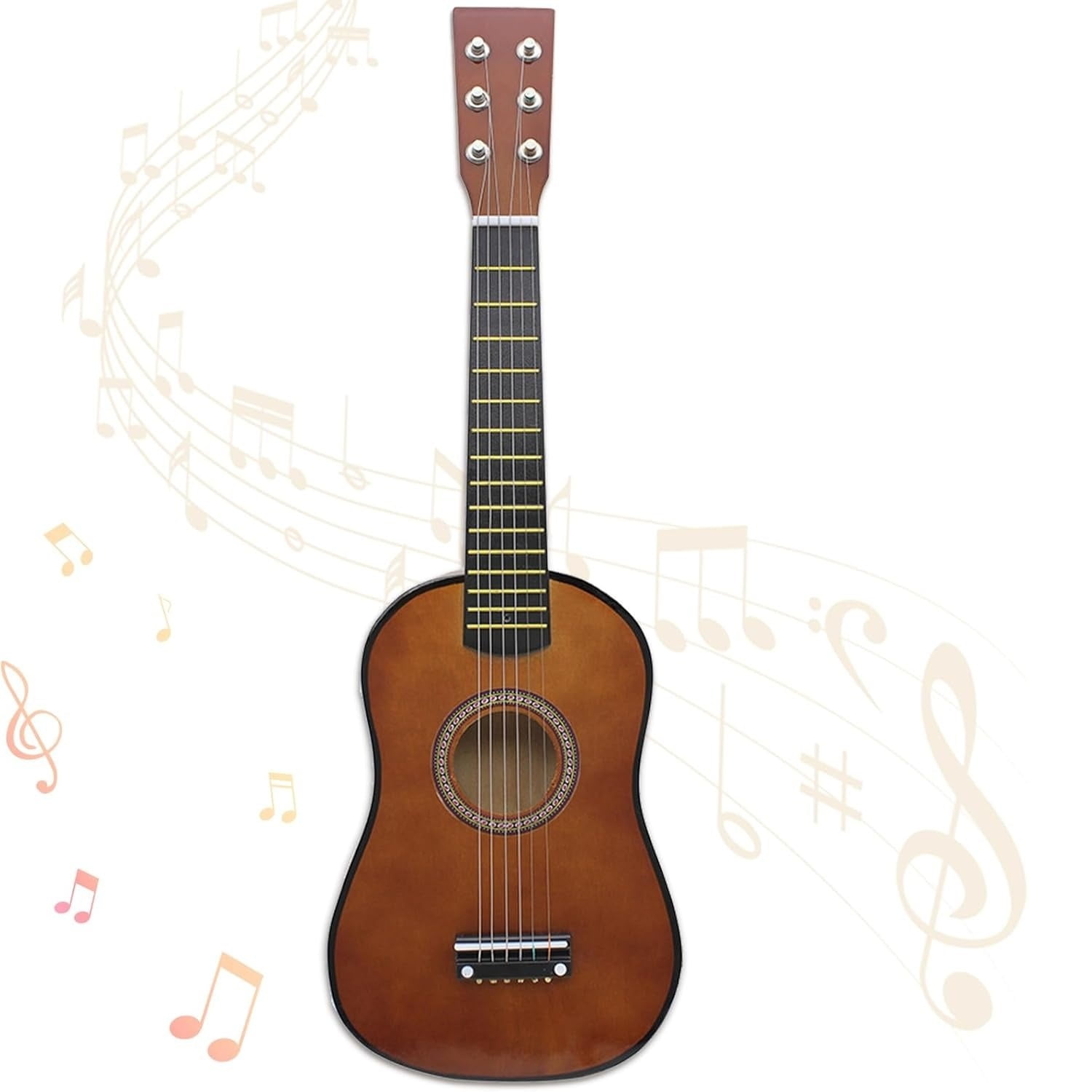 Genérico - Pack X 3 Juguete Guitarra Madera Mediana