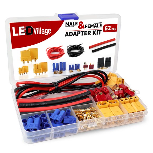 Kit de conectores y adaptadores Ledvillage T-Plug XT30 XT60 EC3