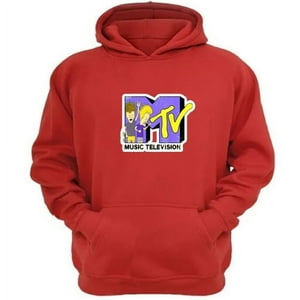 Genérico - Polerón Canguro Mtv´S Rojo Talla S Unisex