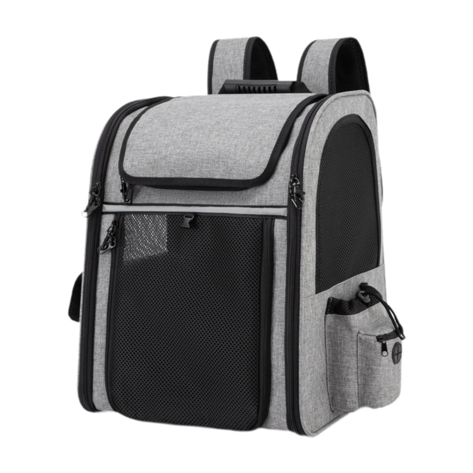 Ioensy - Mochila Para Mascotas, Bolsa De Transporte Portátil Ligera, Para Viajes, Turismo, Color Gris